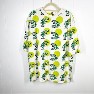 Raw Blue Polka Dot Bunny White Short Sleeve Tee Extra Large